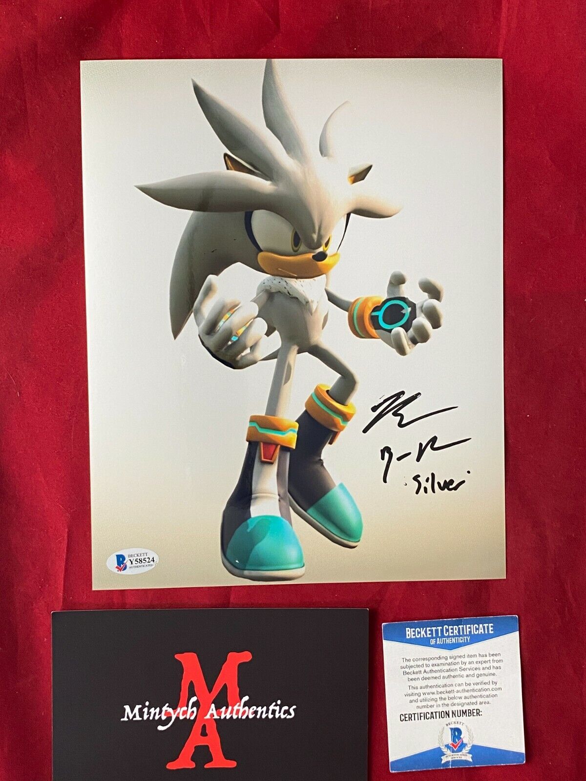 BRYCE PAPENBROOK SIGNED 8x10 Photo Poster painting! SONIC THE HEDGEHOG! SILVER! BECKETT COA!