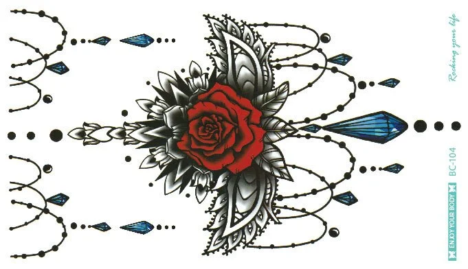 38 Kinds Adult Chest Back Tattoo Big Size Sexy Flowers Mandala Totem Waterproof Temporary Body Art Sticker tatouage temporaire