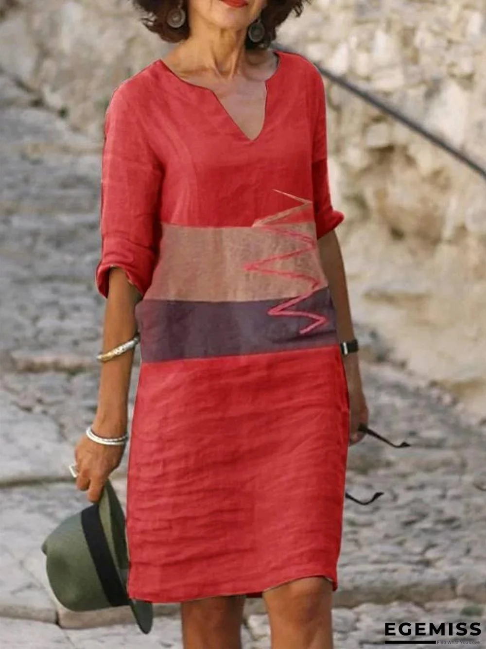 Individualized Fashion Loose Plus Size Dress | EGEMISS