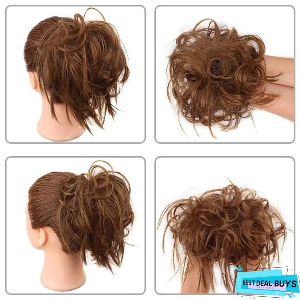 Rubber Band Chemical Fiber Wig Ring Chicken Tail Hair Ring Fluffy Curly Hair Ring