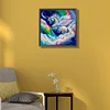 (40*40cm)Rainbow Unicorn - Round Partial AB Drill Diamond Painting