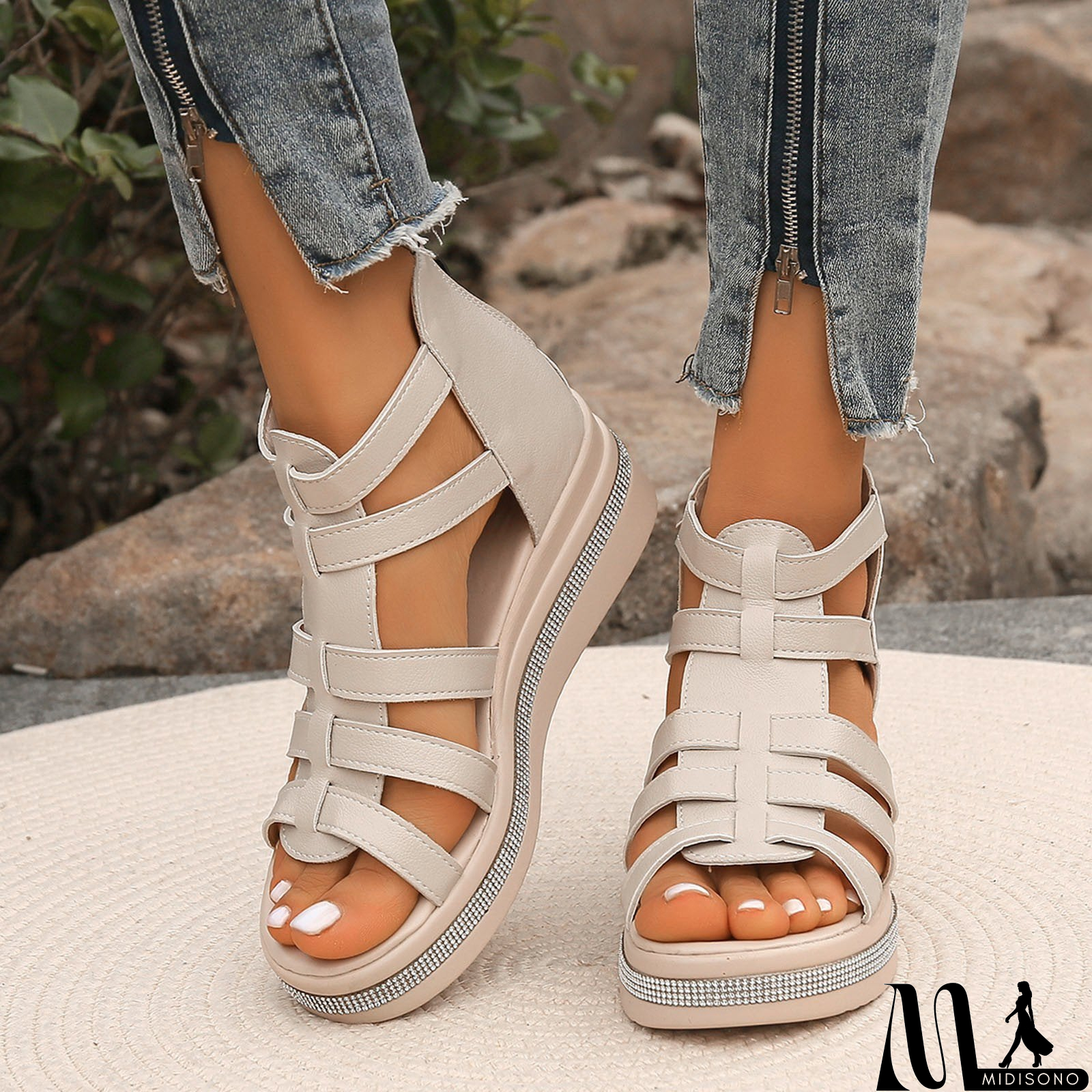 MidiSono - Sleek and supportive orthopedic general Sandals