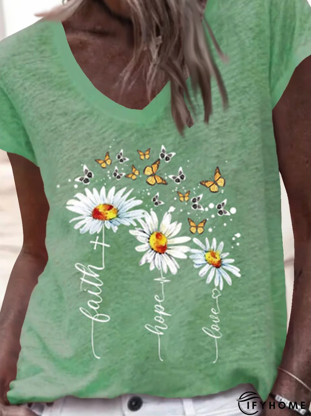 Casual Cotton Blends Floral Shirts & Tops | IFYHOME