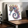 Purple Crystal Twin Seahorses Special Shaped 5D DIY Partial Drill Diamond Painting Kits for Adults Beginners Home Decor Diamonds Dots Gem Art Kits Diamond Art Kit 11.81 X11.81inch
