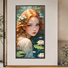 Mädchen 5d diy volle runde partielle ab bohrer dimond gemälde wohnkultur 17,72x31,5 Zoll