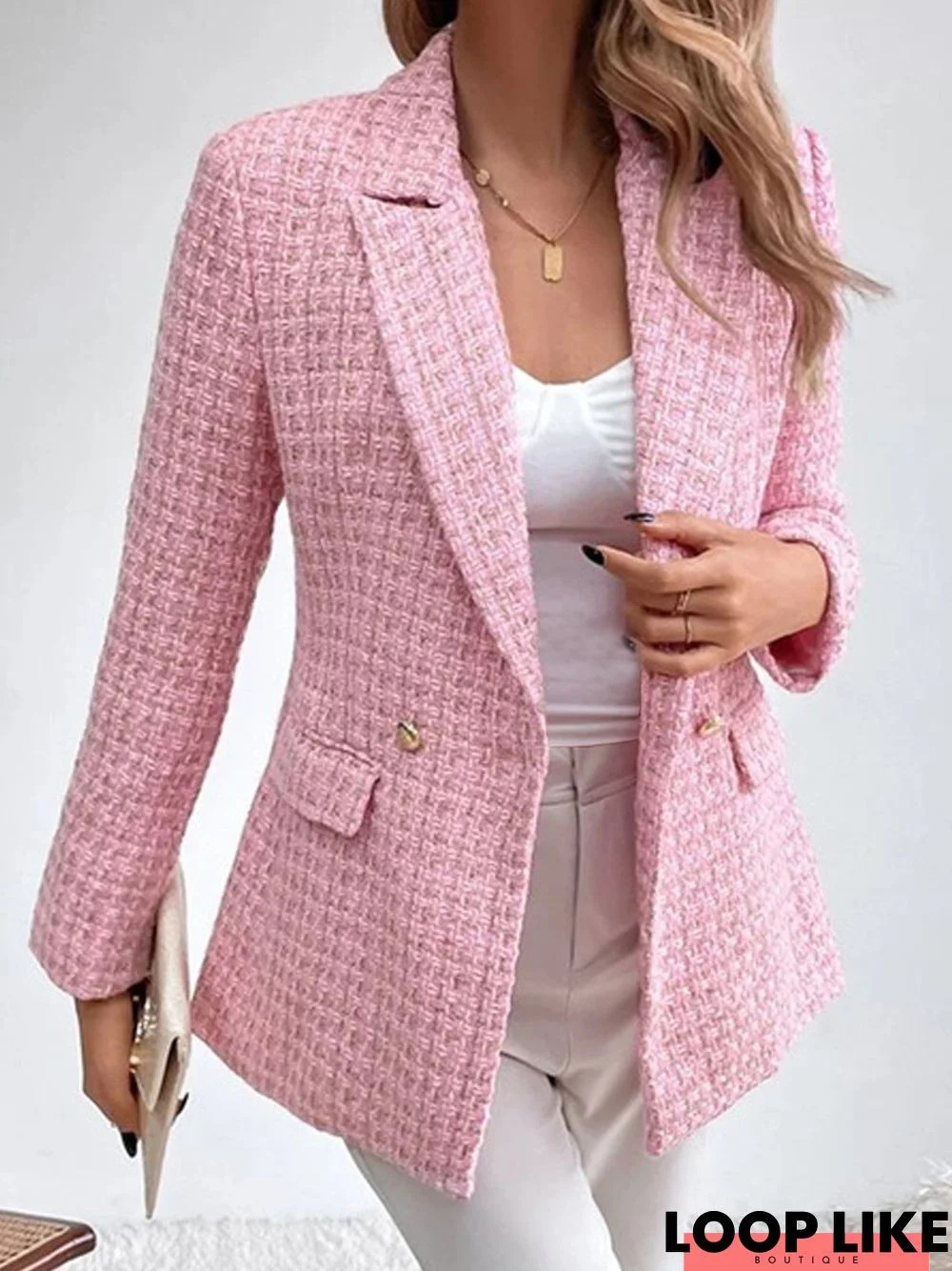 Lapel Collar Casual Loose Blazer