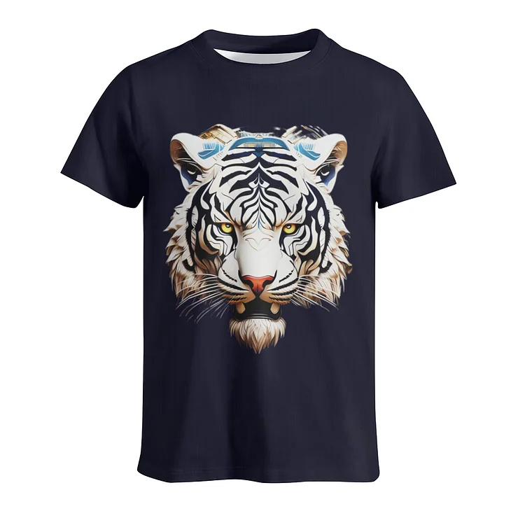 T-Shirt White Tiger Head