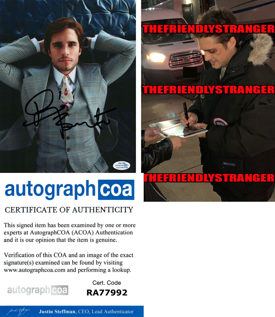 DIEGO BONETA signed 8X10 Photo Poster painting c PROOF - Hot SEXY Die In A Gunfight ACOA COA