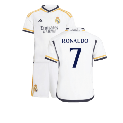 Real Madrid Cristiano Ronaldo 7 Heimtrikot Kinder Mini Kit 2023-2024