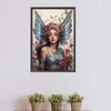 (US Only)5D DIY Full Round Drill Partial AB Diamond Painting Butterfly Girl Decor 45x65cm