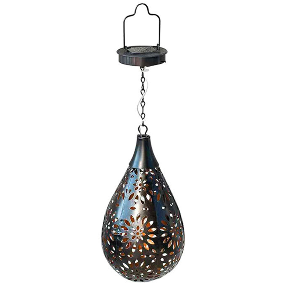 

LED Solar Light Hollow Water Drop Lantern Projector Lamp Yard Hanging Decor, 501 Original