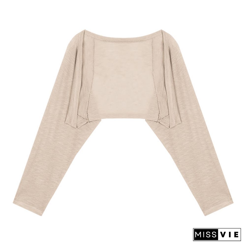 Pure Color Knit Cardigan Off The Shoulder Lace Up Denim Overalls