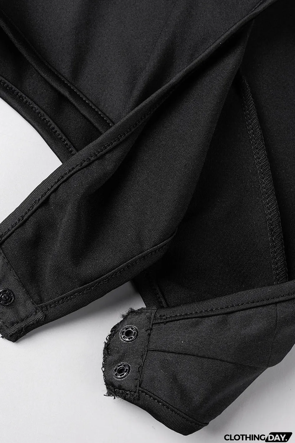 Black Casual Solid Patchwork O Neck Short Sleeve Two Pieces