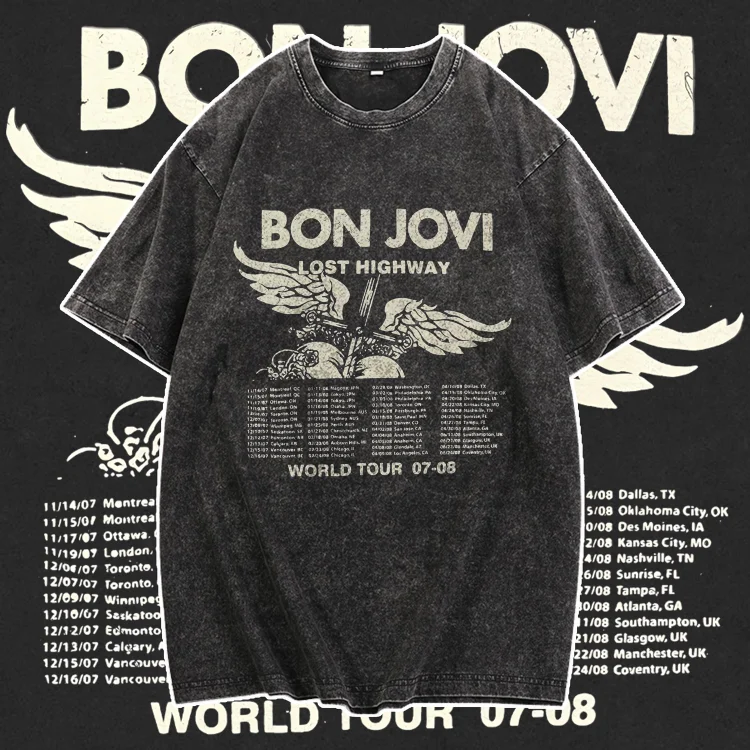 Davidhawaii100% Cotton Casual Attractive Vintage Rock Band Street T-Shirt - 100% Cotton