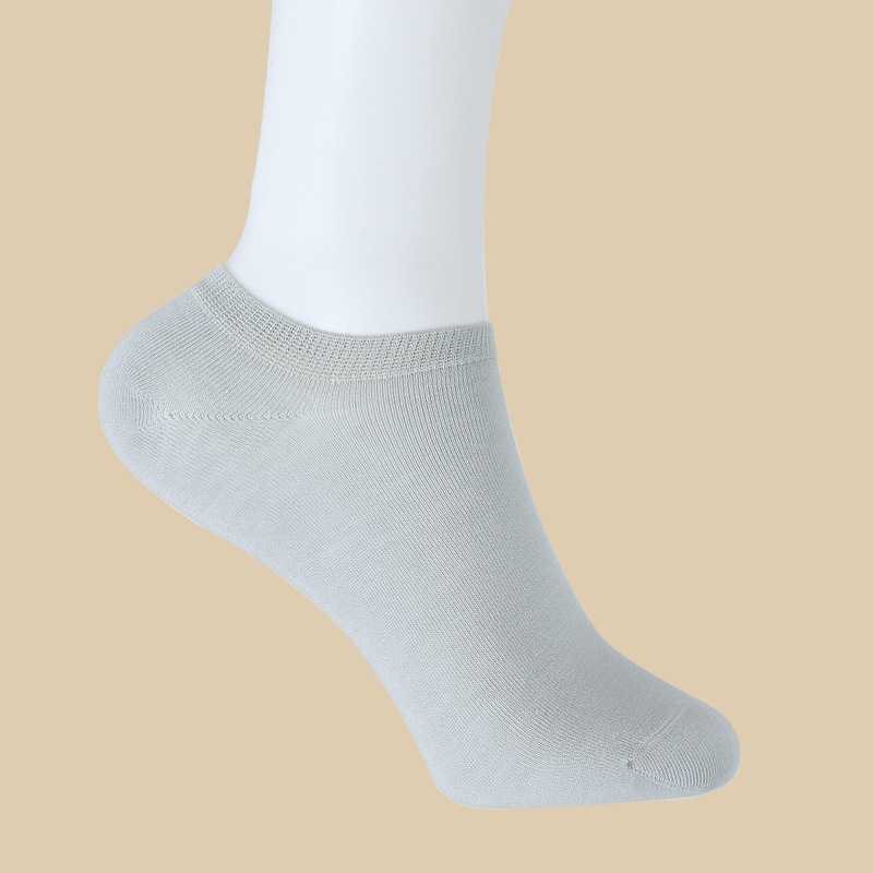 Silk Socks Women's Short Breathable Style 4-Pack Gray