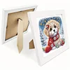 5D DIY Partial Special Shaped Drill Diamond Painting With Frame Kit Dog Decor 19.2x19.2cm