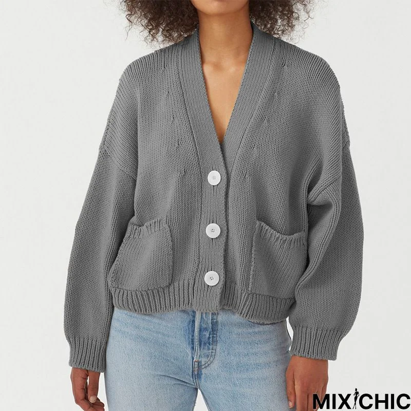 Women Casual Plus Size Sweater Cardigan