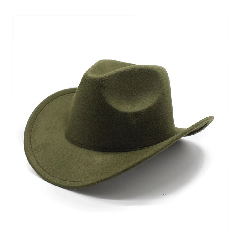 Unisex Retro Ethnic Style Sweet Solid Color Big Eaves Fedora Hat