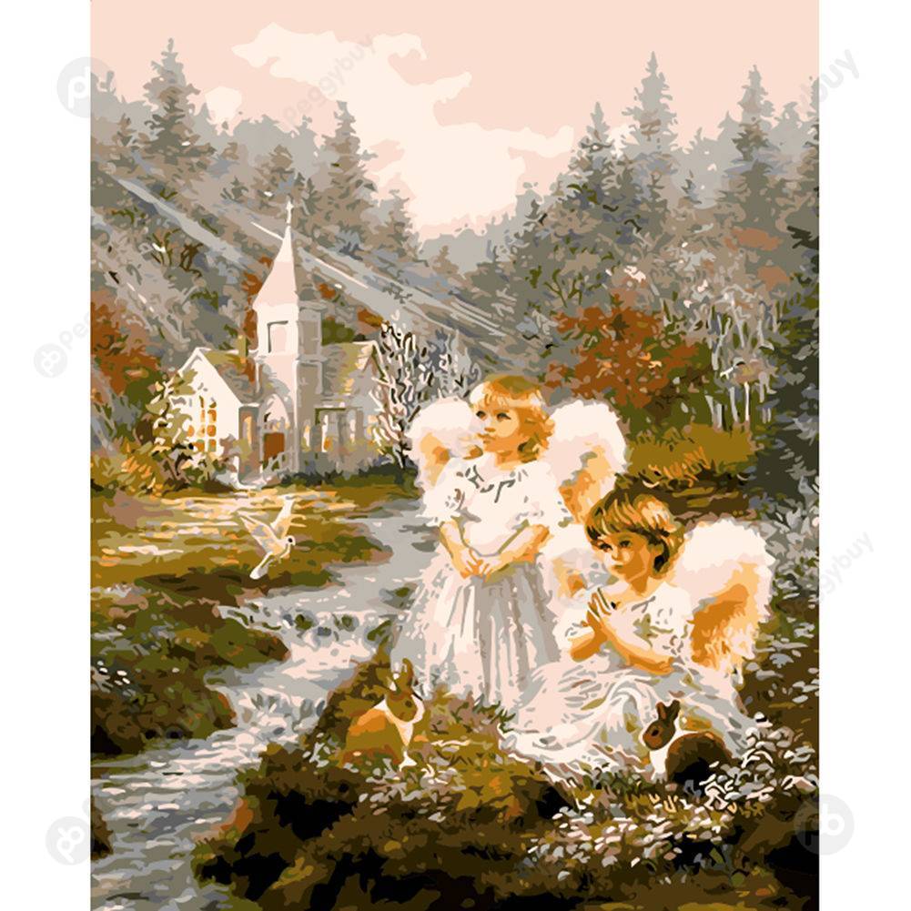 

40*50CM Paint By Numbers-Angels, 501 Original
