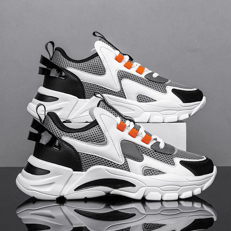 2022 Spring New Men Casual Shoes Outside Quality Lace-up Sneakers Soft Comfort Walking Zapatillas Hombre Fashion Mesh Breathable