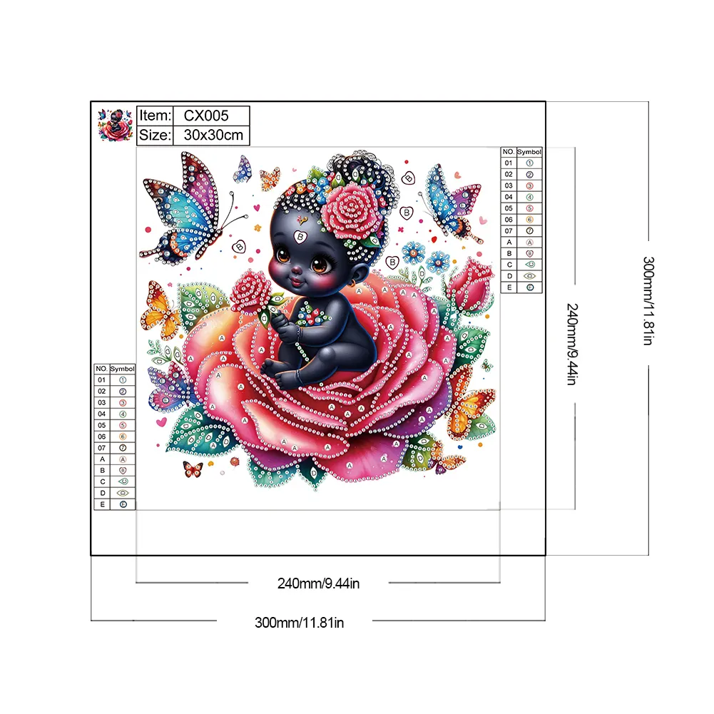 Diamond Painting - Partial Special Shaped Drill - Rose Child(Canvas|30*30cm)