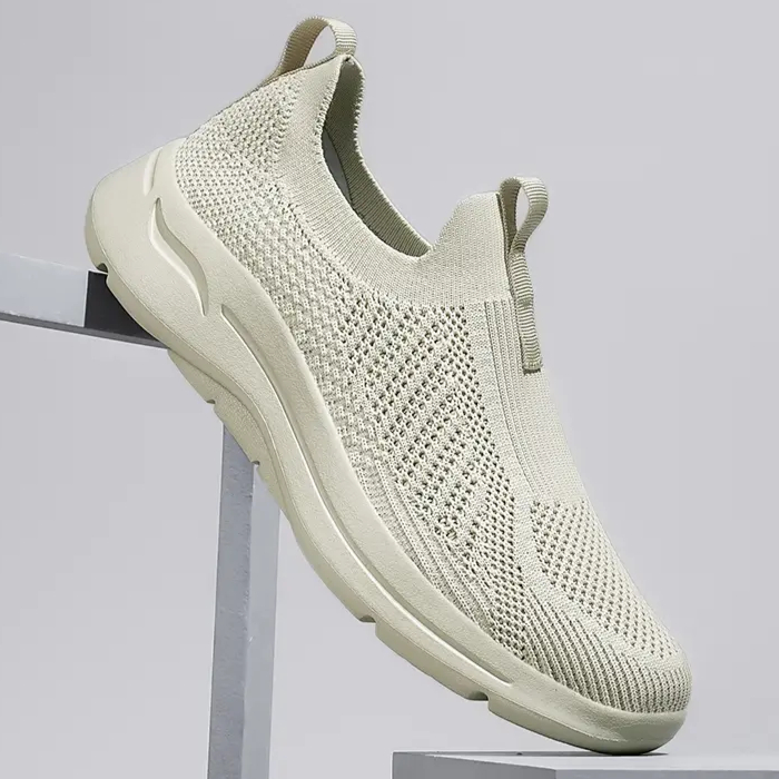 Men's Knit Breathable Lightweight Slip-On Sneakers Walking Shoes | ARKGET