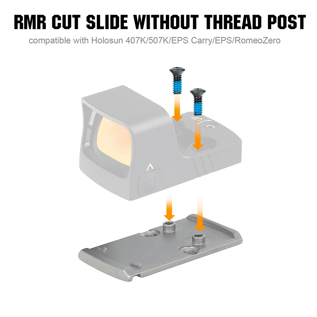 ohhunt&reg; 407C 507C 508T Footprint To RMSc Adapter Plate CNC Machined from 6AL4V Titanium