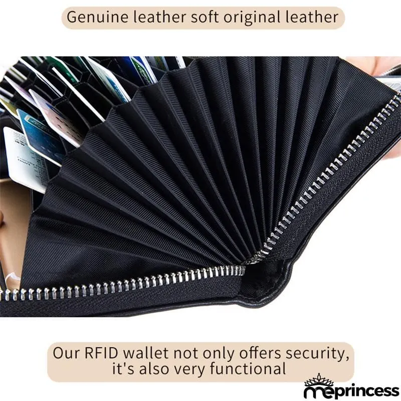 Unisex Multiple Compartment RFID Technology Anti-Scanning Card Slot Currency Wallet
