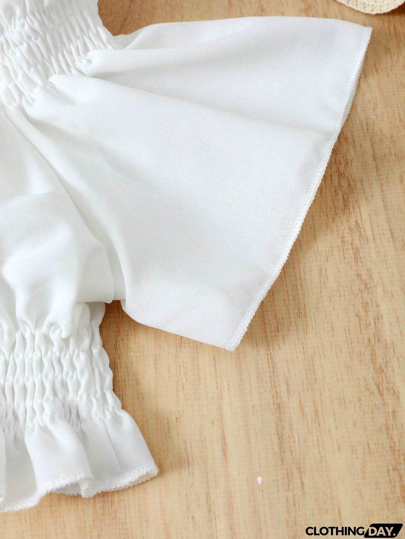 Frill Trim Cropped Top and Striped Pants Set