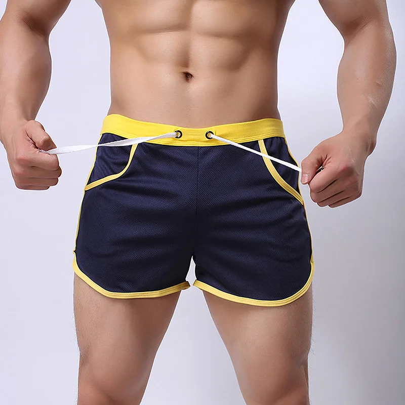 Aonga Summer Short Men's Casual Shorts Household Man Shorts G Pocket Straps Inside Trunks Beach Shorts aonga