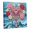 DIY Pearl Painting Love Rose with Frame for Home Wall Decor(25x25cm)