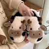 Gioiacombo&trade; Pantofole da mucca carine per la casa invernale