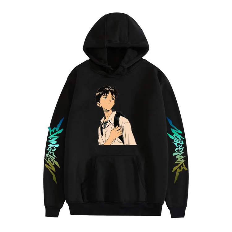 Neon Genesis Evangelion Ikari Shinji Anime Hoodie Pullover weebmemes