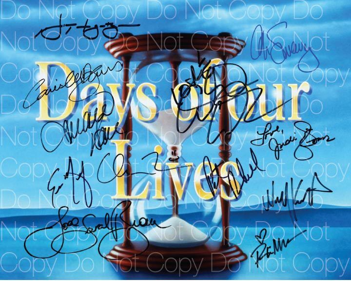 Days of Our Lives signed Sweeny Hogestyn Evans 8X10 Photo Poster painting picture poster RP