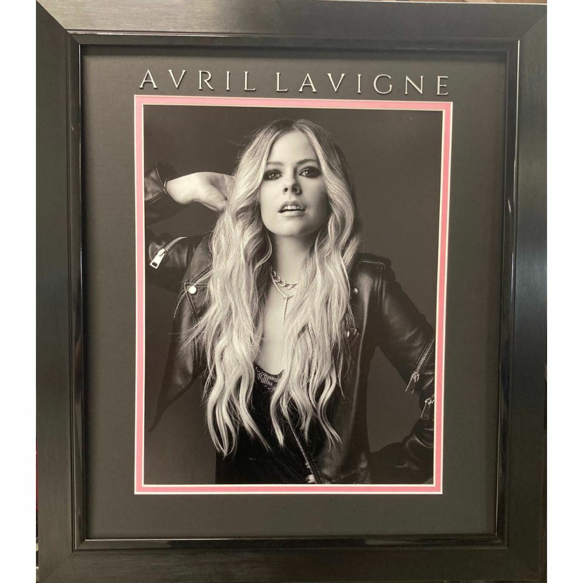 Framed Avril Lavigne Pop Punk Singer Professionally Matted 19x21 Music Photo Poster painting