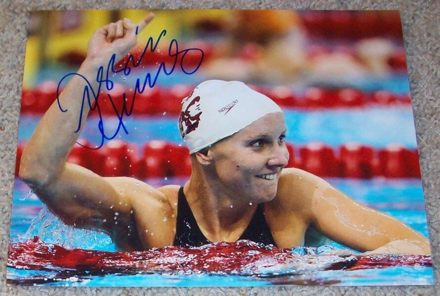 JESSICA HARDY SIGNED AUTOGRAPH U.S.A. GOLD OLYMPIC SWIMMING 8x10 Photo Poster painting D w/PROOF