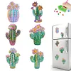 6PCS-Fleur animal-diamant peinture aimant r&eacute;frig&eacute;rateur