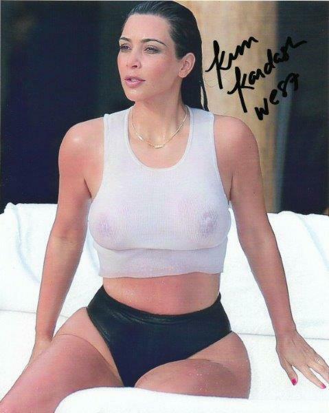 REPRINT - KIM KARDASHIAN Hot Sexy Autographed Signed 8 x 10 Photo Poster painting Poster