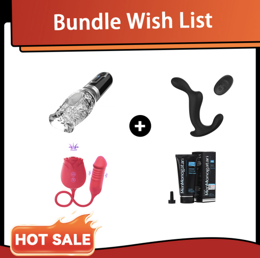 Male Masturbator + Rose Toy + Prostate Toy Set By Rose Toy