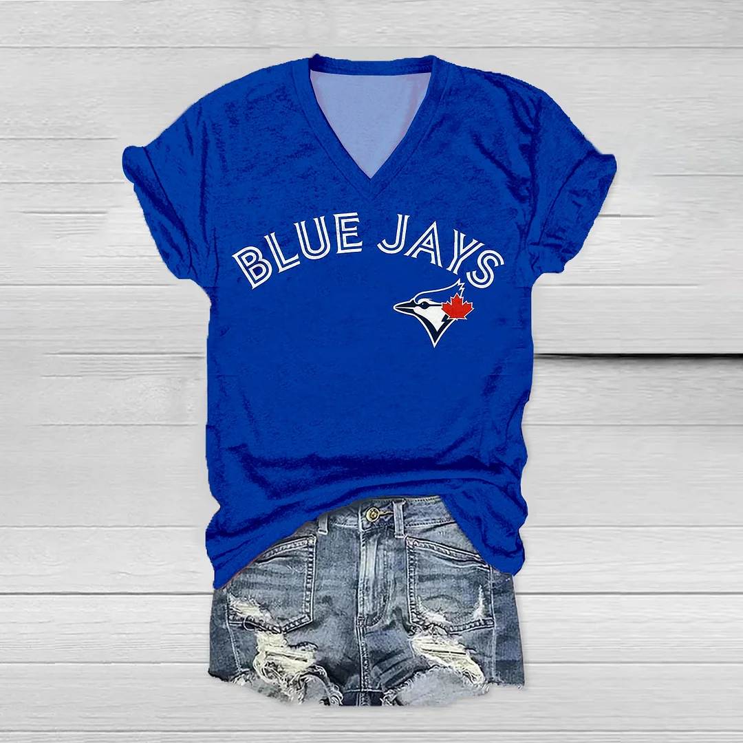 Toronto Blue Jaysdis Print V-Neck T-Shirt