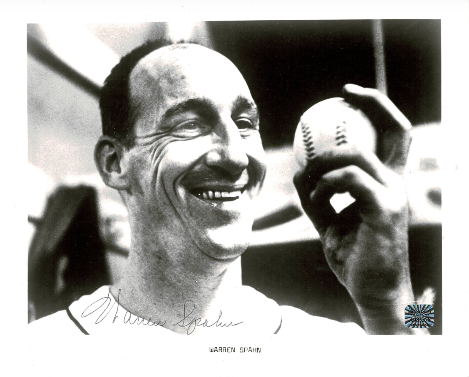 Warren Spahn signed autographed 8x10 Photo Poster painting! RARE! AMCo Authenticated! 9765