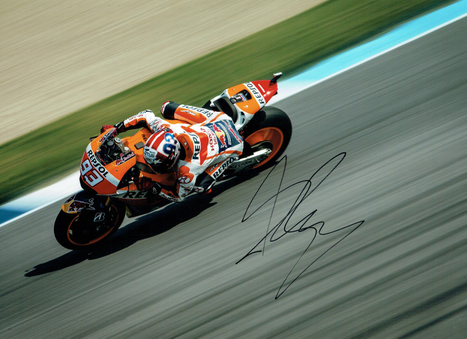 Marc MARQUEZ SIGNED HUGH 16x12 Autograph Photo Poster painting AFTAL COA MOTOGP Honda Rider