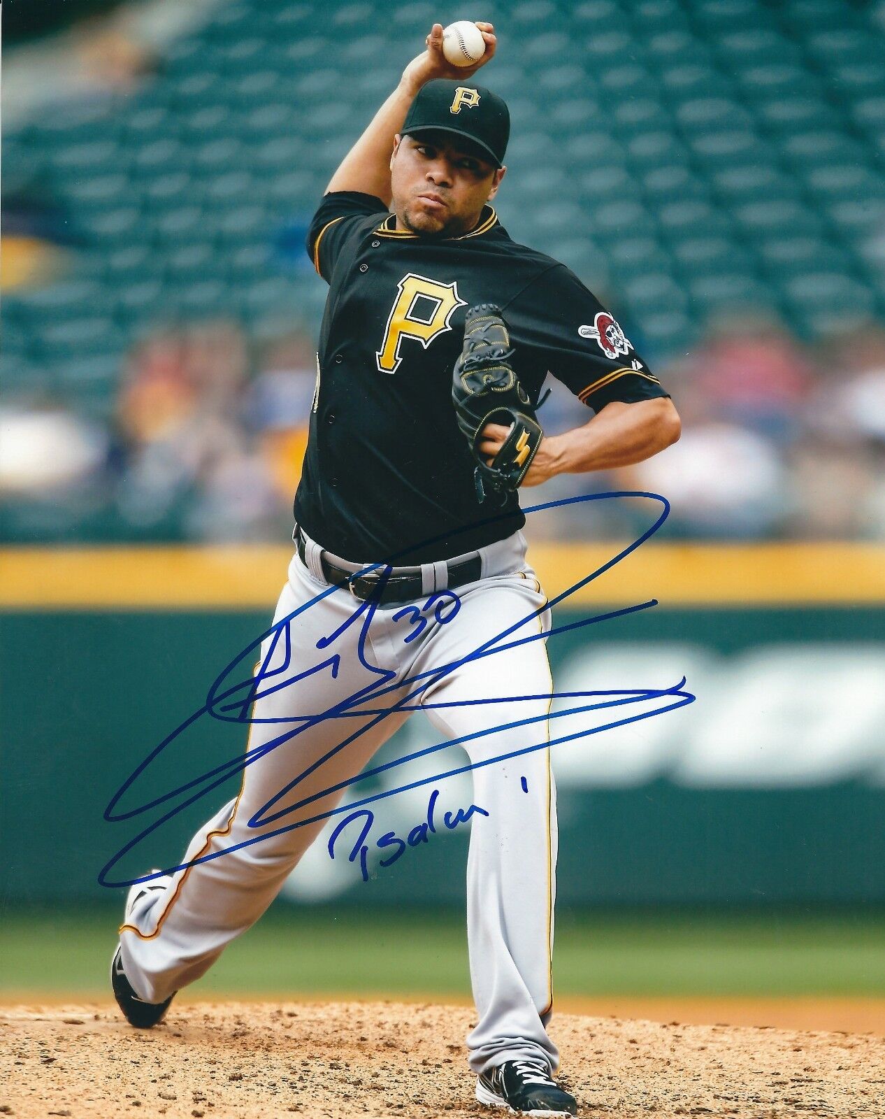 Signed 8x10 JEANMAR GOMEZ PITTSBURGH PIRATES Photo Poster painting- COA