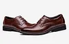 Flat Classic Men Dress Shoes Genuine Leather Wingtip Carved Italian Formal Oxford Shoes