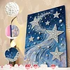DIY Pearl Painting Star for Home Wall Decor with Frame(40x30cm)
