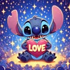 Stitch'S Love Under The Stars-11CT Stamped Cross Stitch 40*40cm/15.75*15.75in