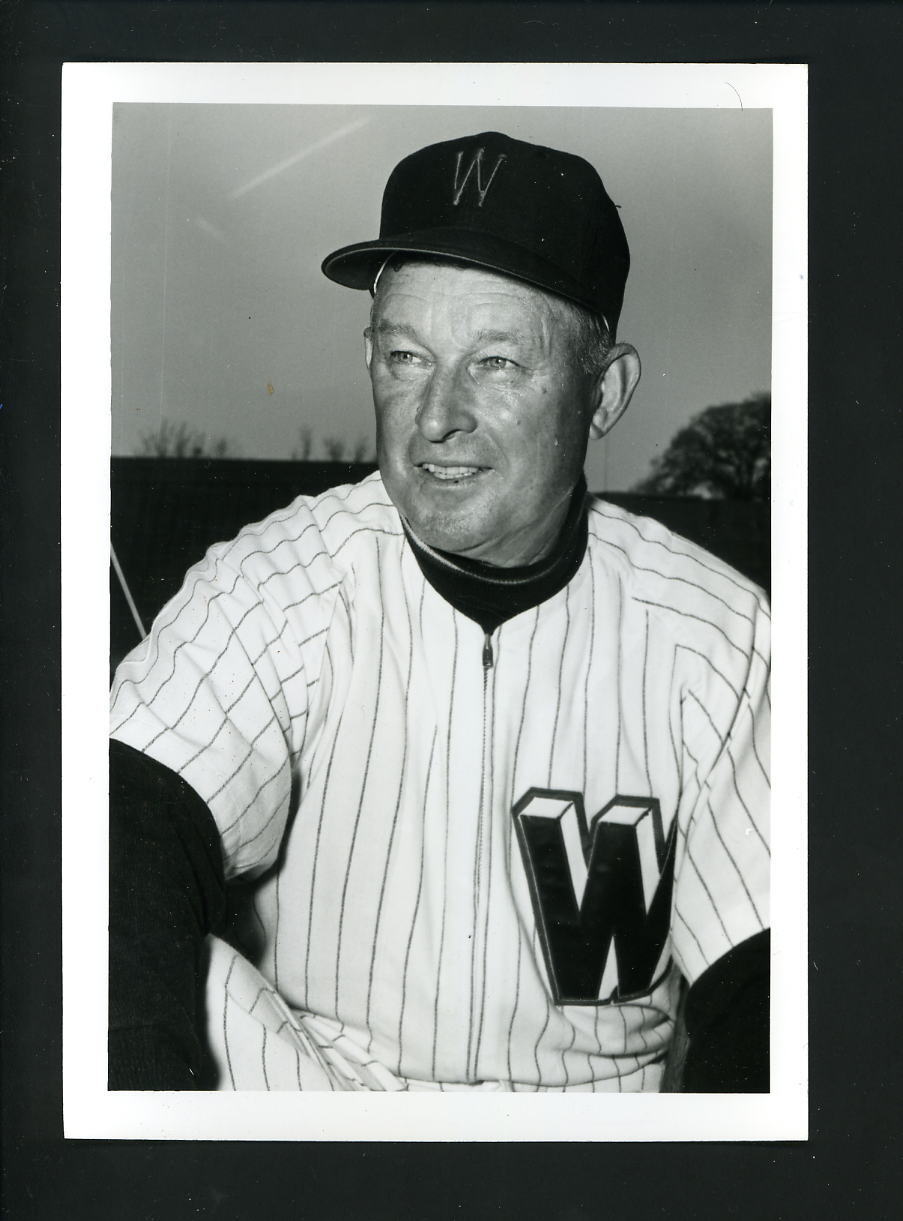 Chuck Dressen circa 1955 Press Original Photo Poster painting Don Wingfield Washington Senators