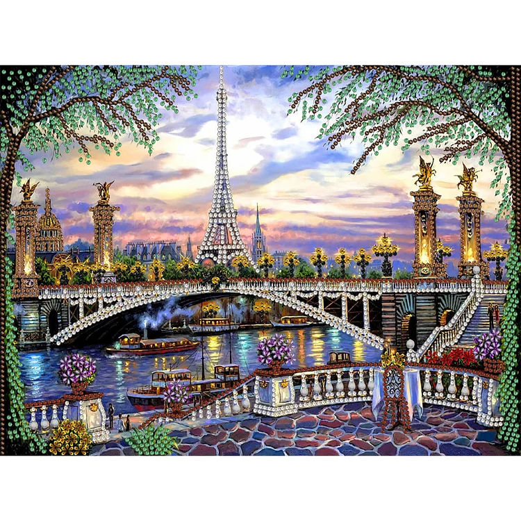 Eiffel Tower - Partial Drill - Special Diamond Painting(40*30cm)
