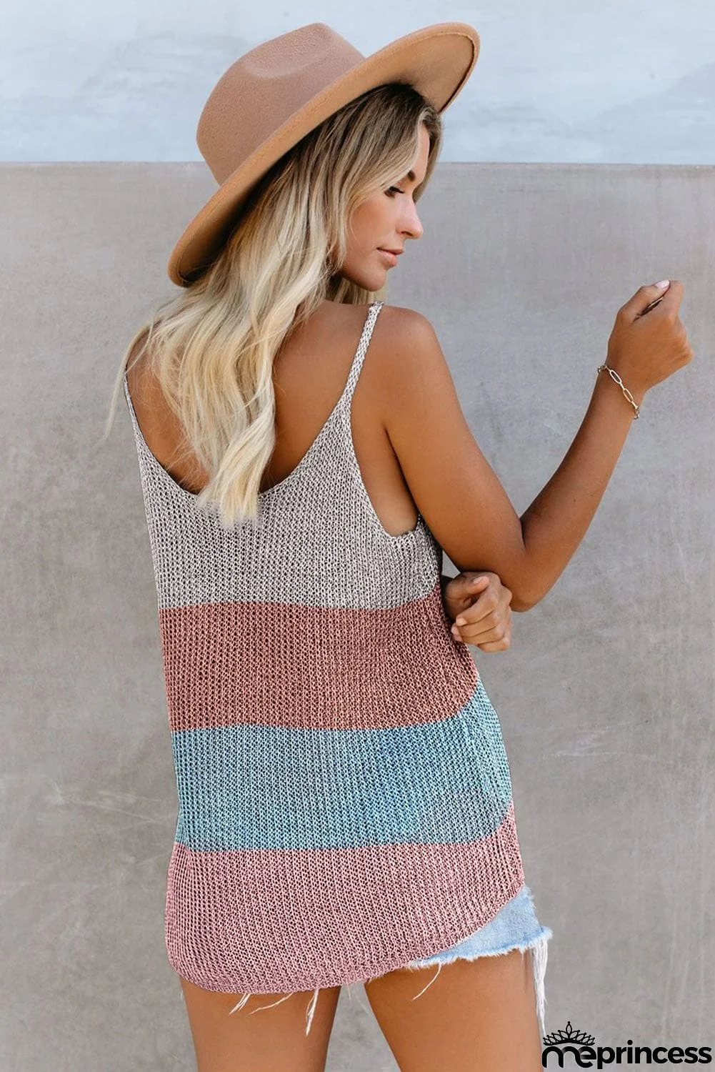 Multicolor Knitted Cami Tank Top