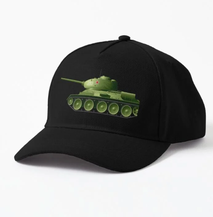 T-34 USSR Russian Battle Tank Print Cap Adult Unisex Four Seasons Outdoor Baseball Caps
